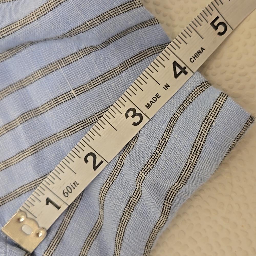 Loft Striped Blue and Grey Women's Shorts - Picture 12 of 15